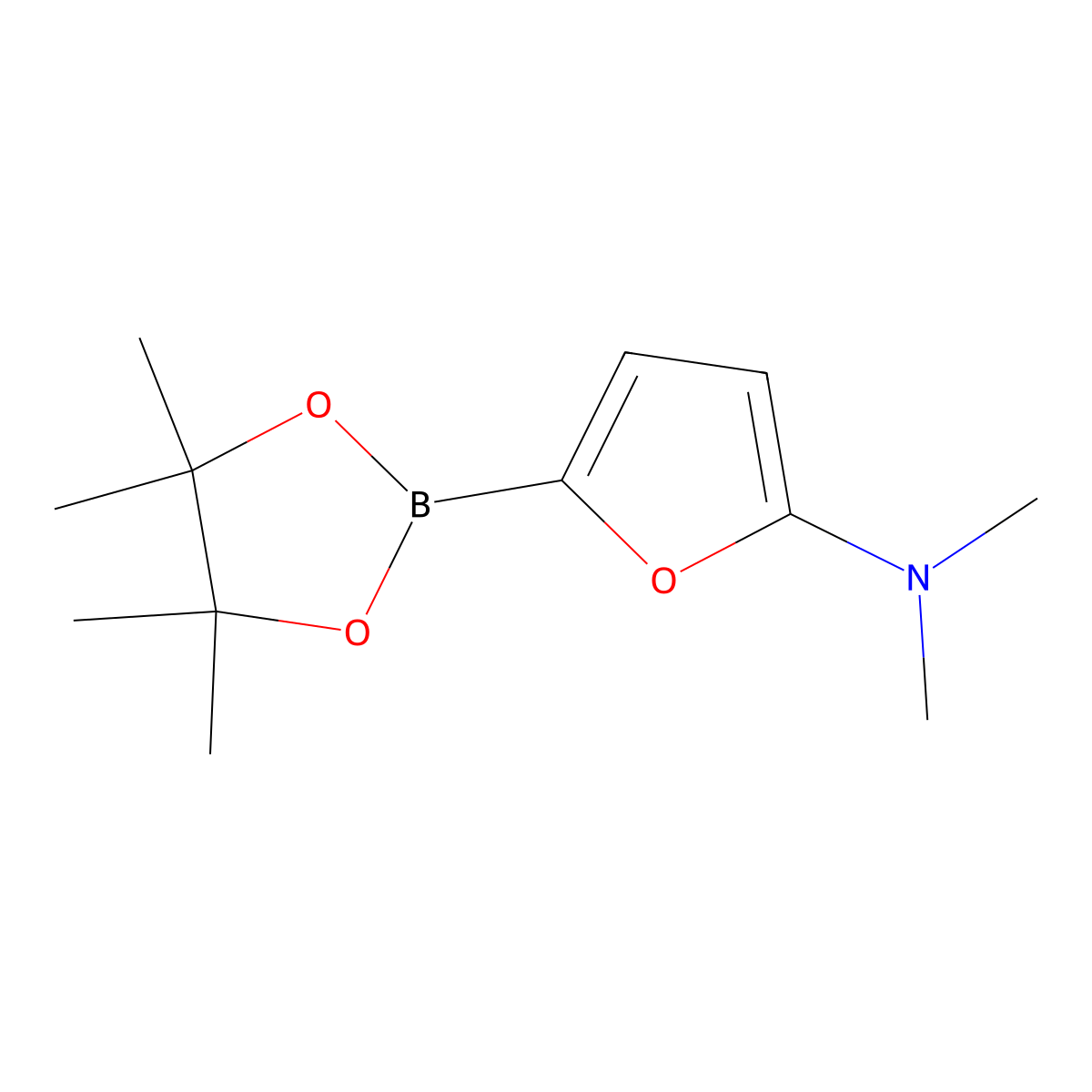 5-(Dimethylamino)furan-2-boronic acid pinacol ester molecular structure, CAS 2223033-29-0