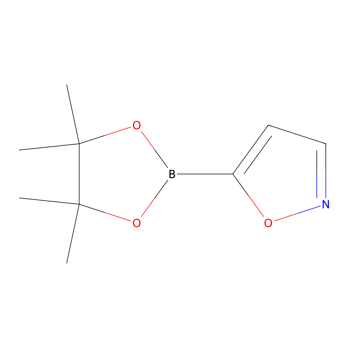 5-(4,4,5,5-Tetramethyl-1,3,2-dioxaborolan-2-yl)isoxazole molecular structure, CAS 2223033-46-1