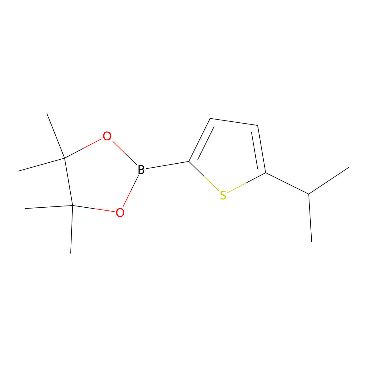 2-(5-Isopropylthiophen-2-YL)-4,4,5,5-tetramethyl-1,3,2-dioxaborolane molecular structure, CAS 2223035-89-8