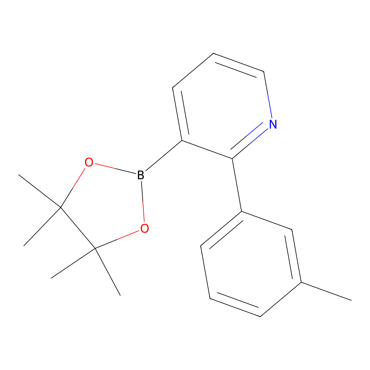 2-(3-Tolyl)pyridine-3-boronic acid pinacol ester molecular structure, CAS 2223035-97-8
