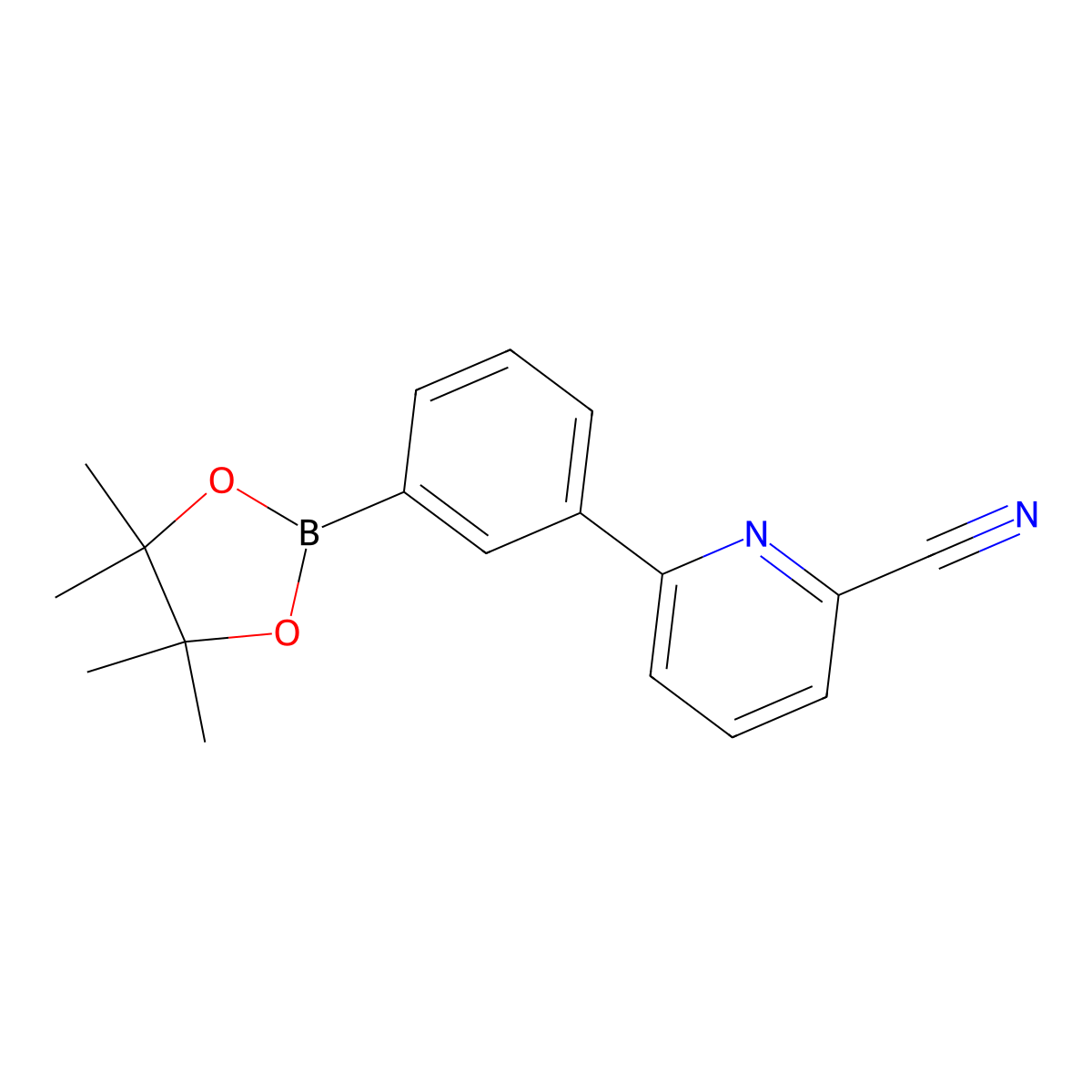 3-(6-Cyanopyridin-2-yl)phenylboronic acid pinacol ester molecular structure, CAS 2223037-05-4