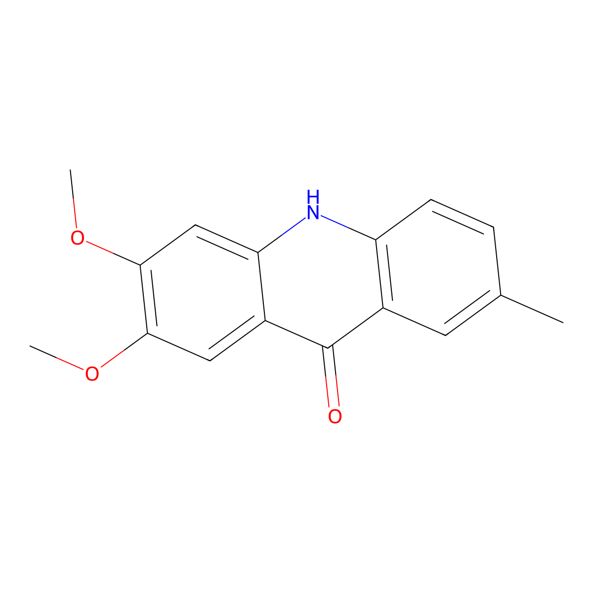 2,3-Dimethoxy-7-methyl-9,10-dihydroacridin-9-one molecular structure, CAS 2223037-29-2