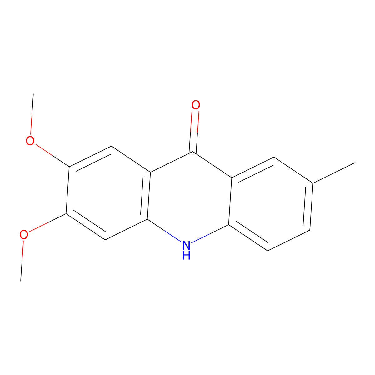 2,3-Dimethoxy-7-methyl-9,10-dihydroacridin-9-one molecular structure, CAS 2223037-29-2