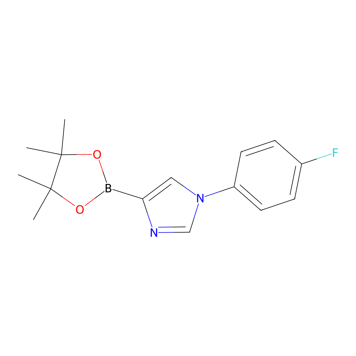 1-(4-Fluorophenyl)imidazole-4-boronic acid pinacol ester molecular structure, CAS 2223037-83-8