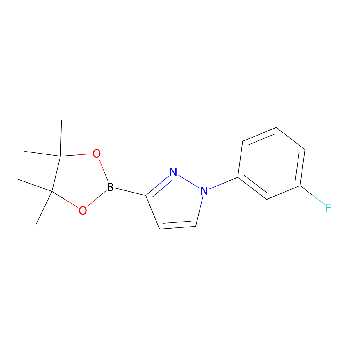 1-(3-Fluorophenyl)-3-(4,4,5,5-tetramethyl-1,3,2-dioxaborolan-2-yl)-1H-pyrazole molecular structure, CAS 2223038-04-6
