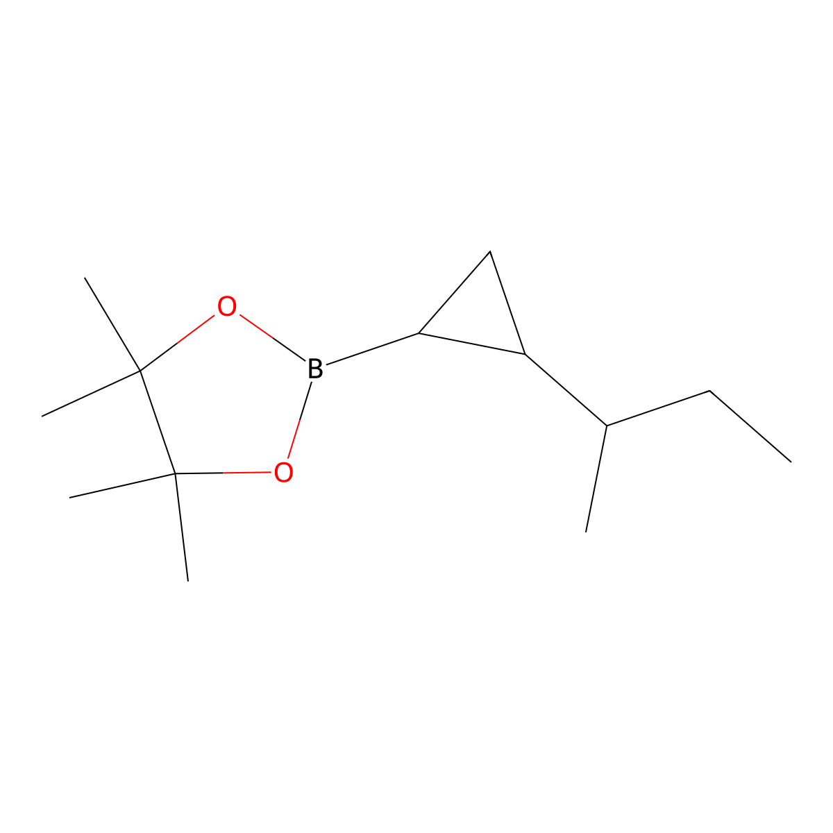 2-[2-(Butan-2-yl)cyclopropyl]-4,4,5,5-tetramethyl-1,3,2-dioxaborolane molecular structure, CAS 2223039-20-9