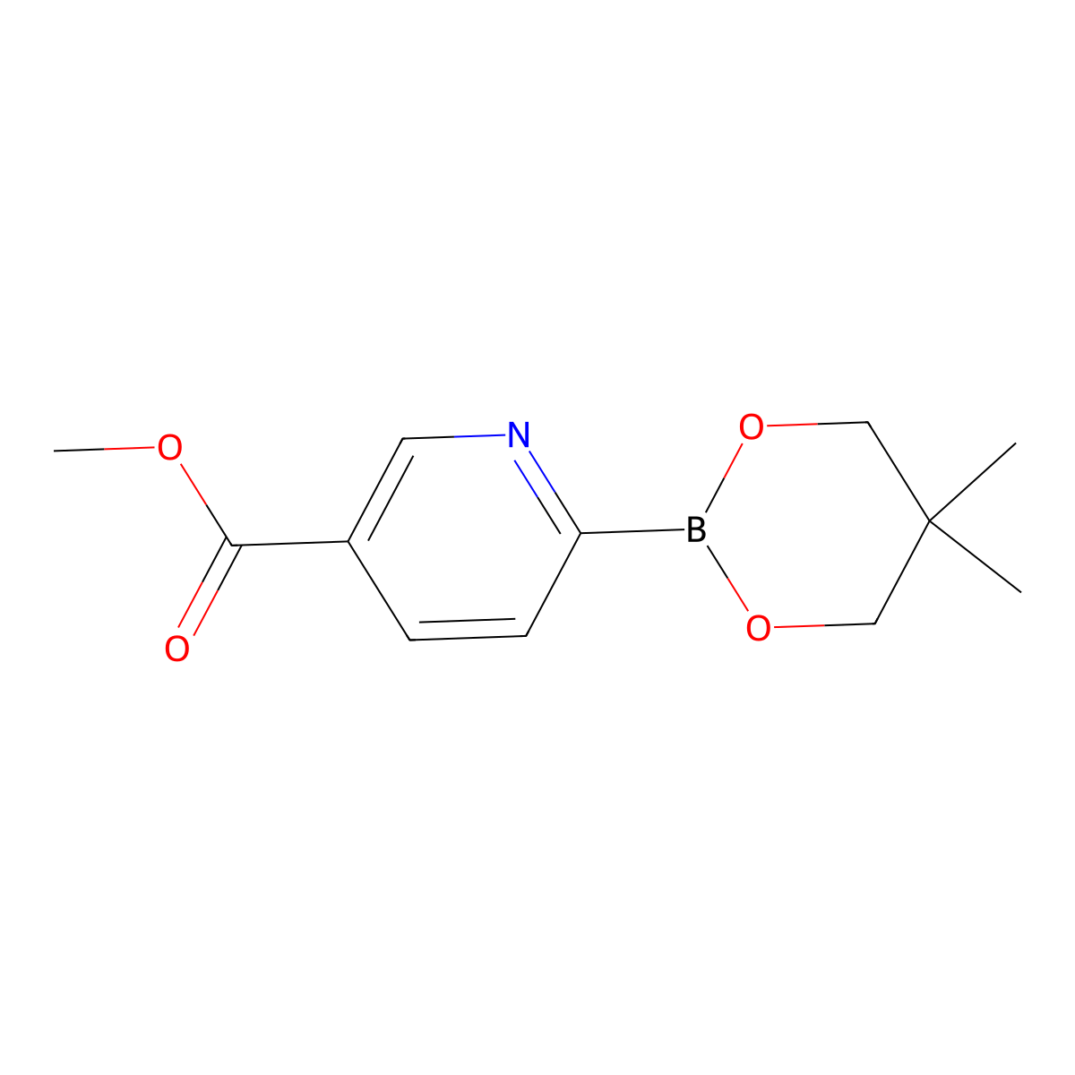 5-(Methoxycarbonyl)pyridine-2-boronic acid neopentylglycol ester molecular structure, CAS 2223040-80-8