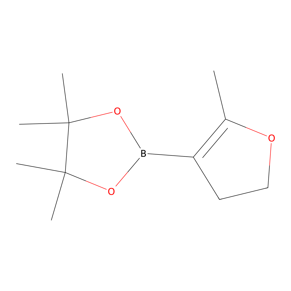 2,3-Dihydro-5-methylfuran-4-boronic acid pinacol ester molecular structure, CAS 2223042-59-7
