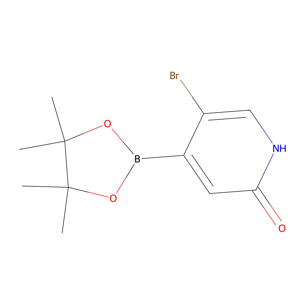 2-Hydroxy-5-bromopyridine-4-boronic acid pinacol ester molecular structure, CAS 2223044-75-3