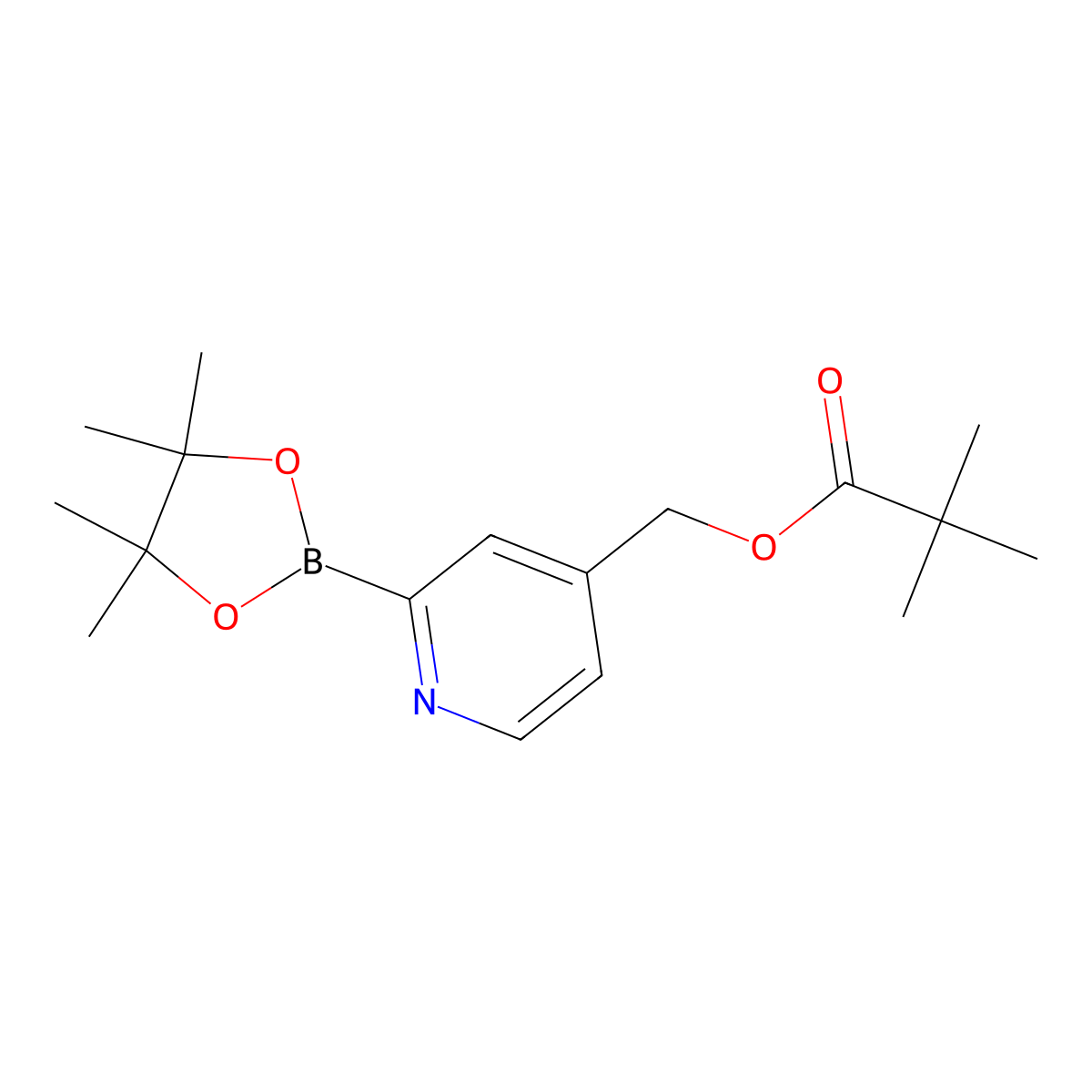 4-(Pivaloyloxymethyl)pyridine-2-boronic acid pinacol ester molecular structure, CAS 2223045-52-9