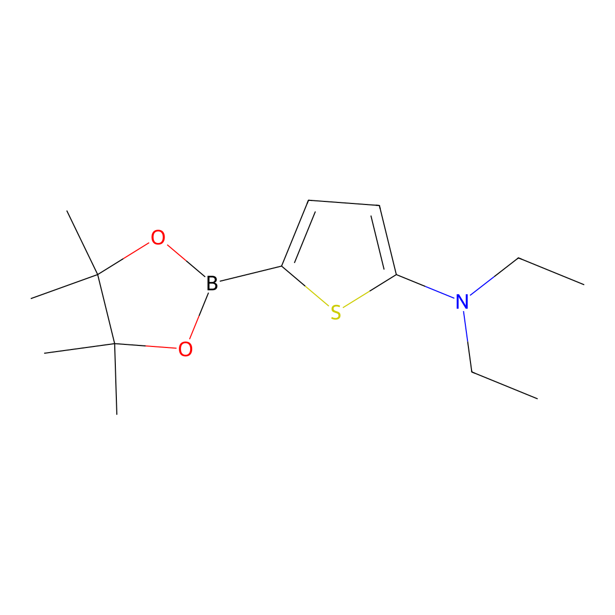 5-(Diethylamino)thiophene-2-boronic acid pinacol ester molecular structure, CAS 2223046-09-9