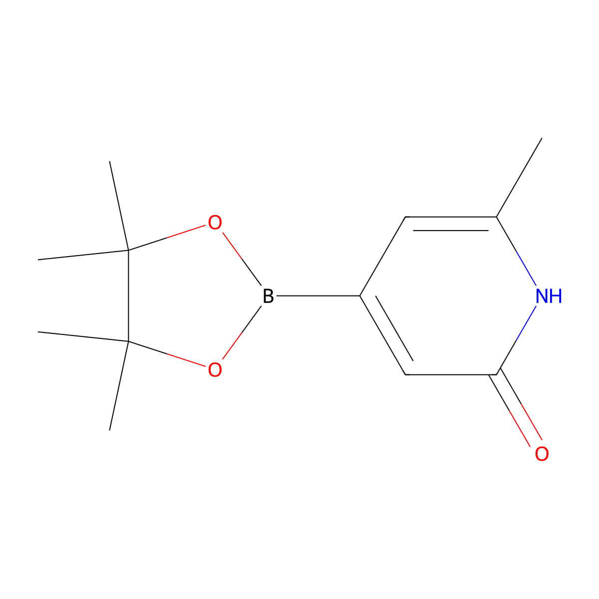 6-Methyl-4-(4,4,5,5-tetramethyl-1,3,2-dioxaborolan-2-yl)pyridin-2(1H)-one molecular structure, CAS 2223046-45-3