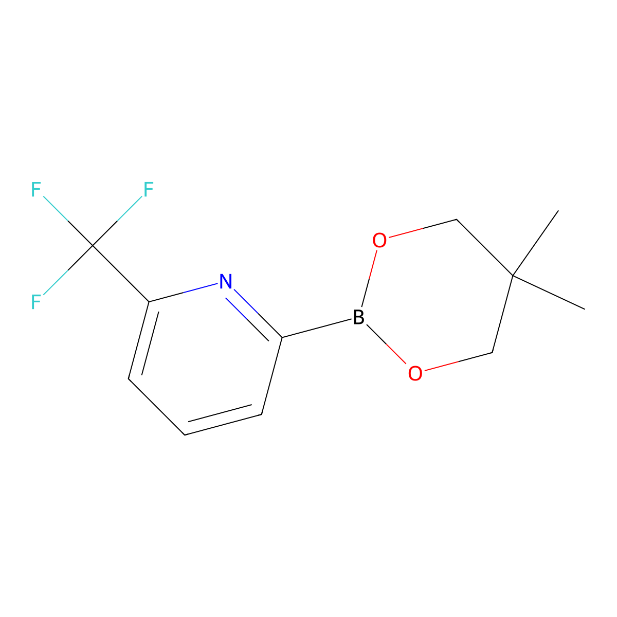 6-Trifluoromethylpyridine-2-boronic acid neopentylglycol ester molecular structure, CAS 2223046-48-6
