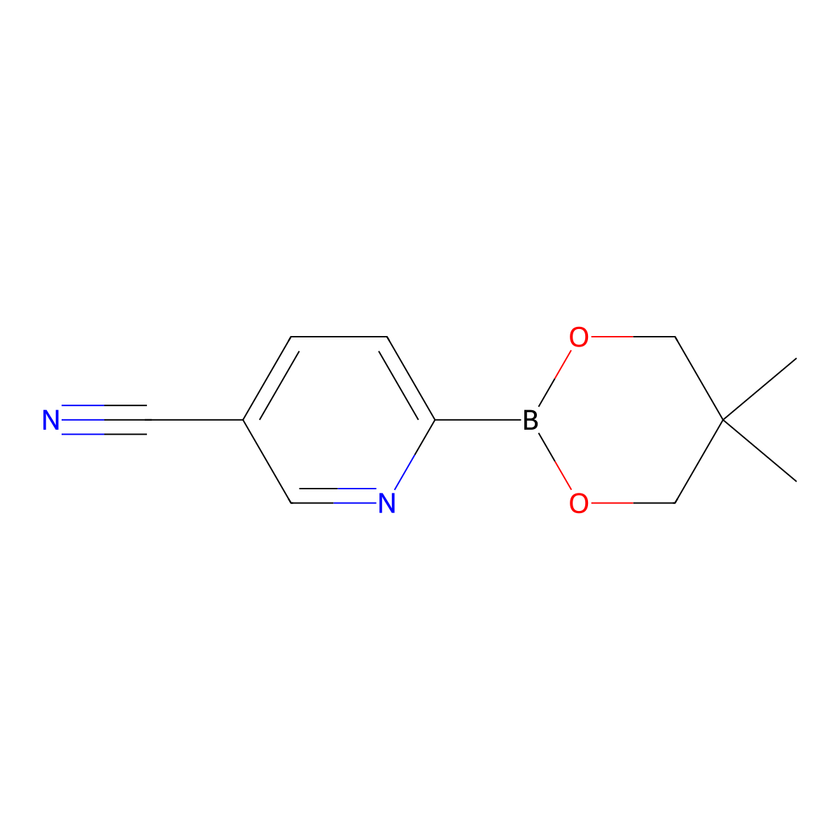 5-Cyanopyridine-2-boronic acid neopentylglycol ester molecular structure, CAS 2223048-11-9