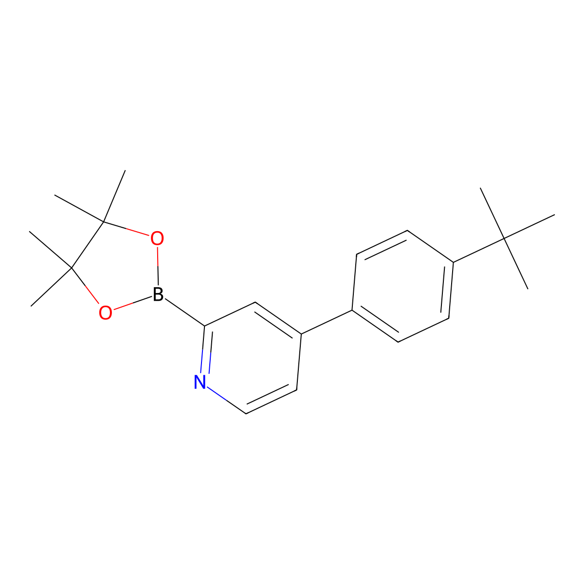 4-(4-tert-Butylphenyl)pyridine-2-boronic acid pinacol ester molecular structure, CAS 2223048-52-8