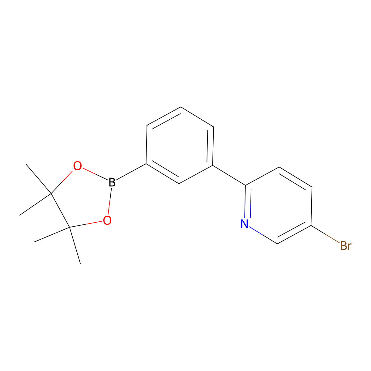 3-(5-Bromopyridin-2-yl)phenylboronic acid pinacol ester molecular structure, CAS 2223048-70-0