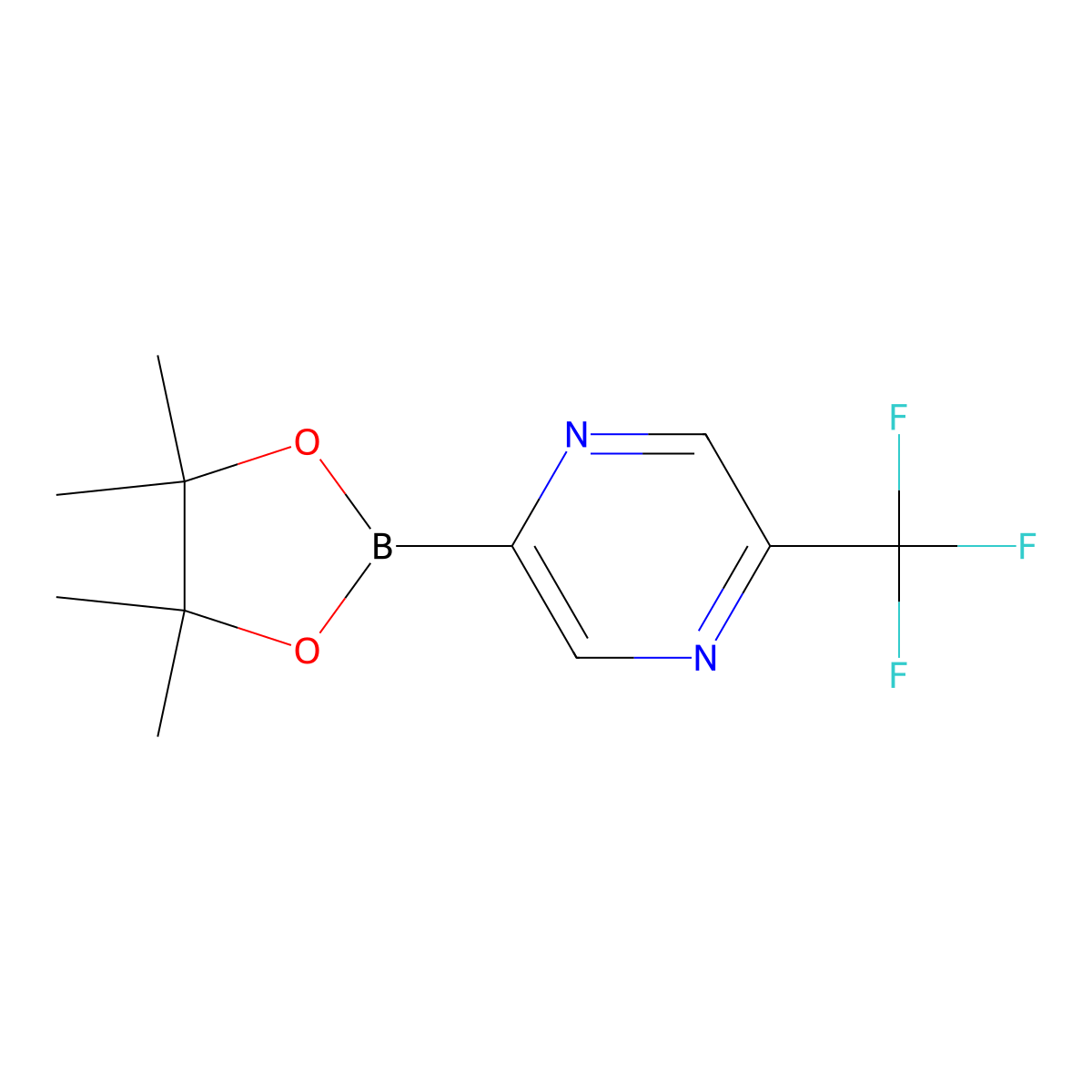 5-(Trifluoromethyl)pyrazine-2-boronic acid pinacol ester molecular structure, CAS 2223050-26-6