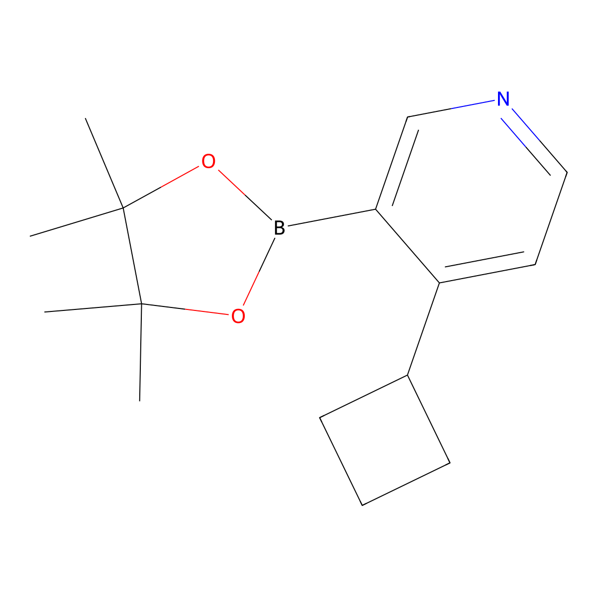4-(Cyclobutyl)pyridine-3-boronic acid pinacol ester molecular structure, CAS 2223050-82-4