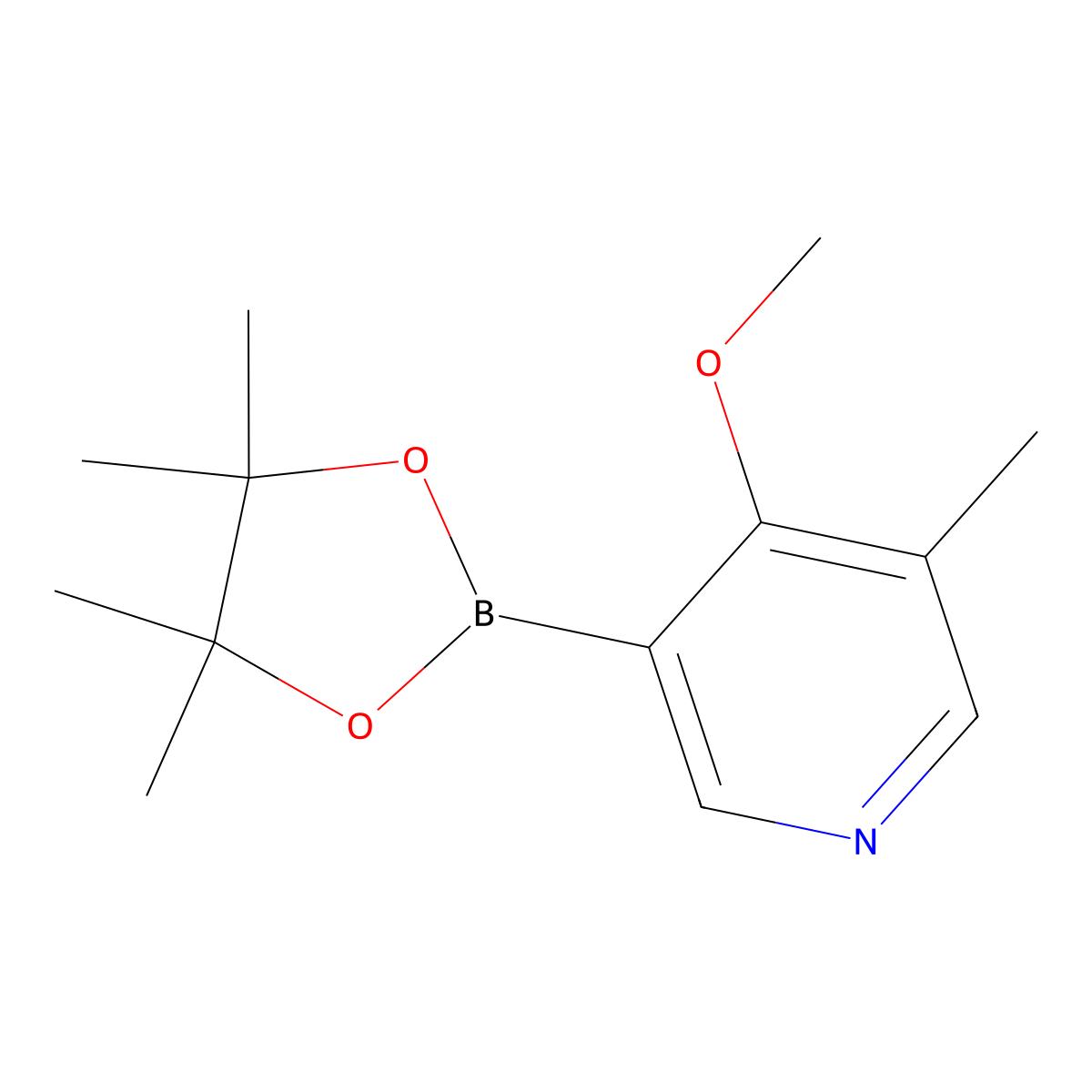 5-Methyl-4-methoxypyridine-3-boronic acid pinacol ester molecular structure, CAS 2223050-91-5