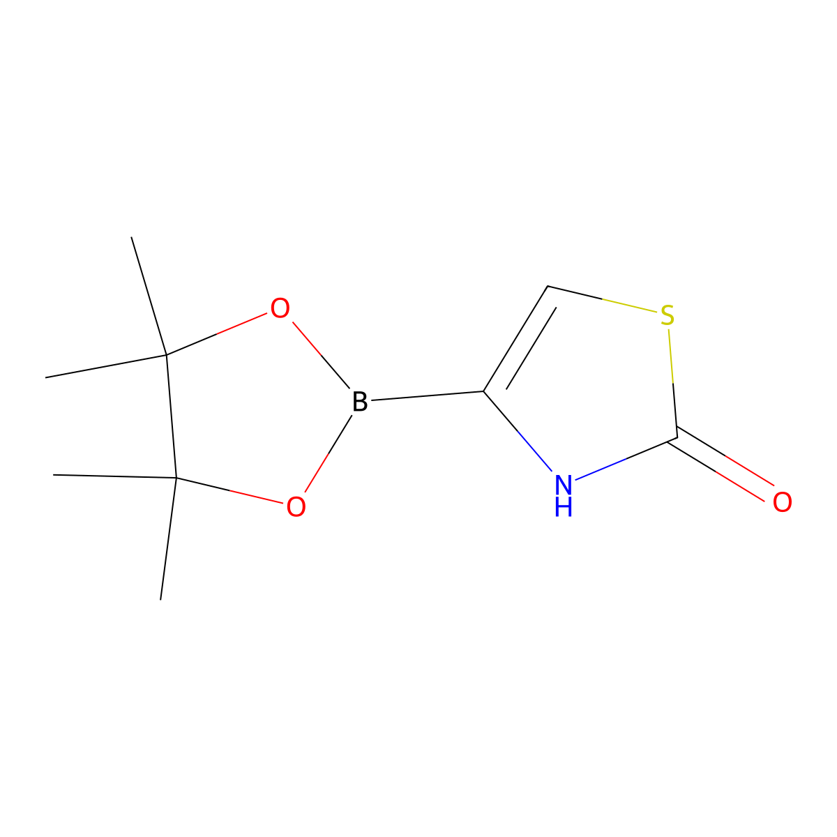 2-Oxo-2,3-dihydrothiazole-4-boronic Acid Pinacol Ester molecular structure, CAS 2223051-02-1