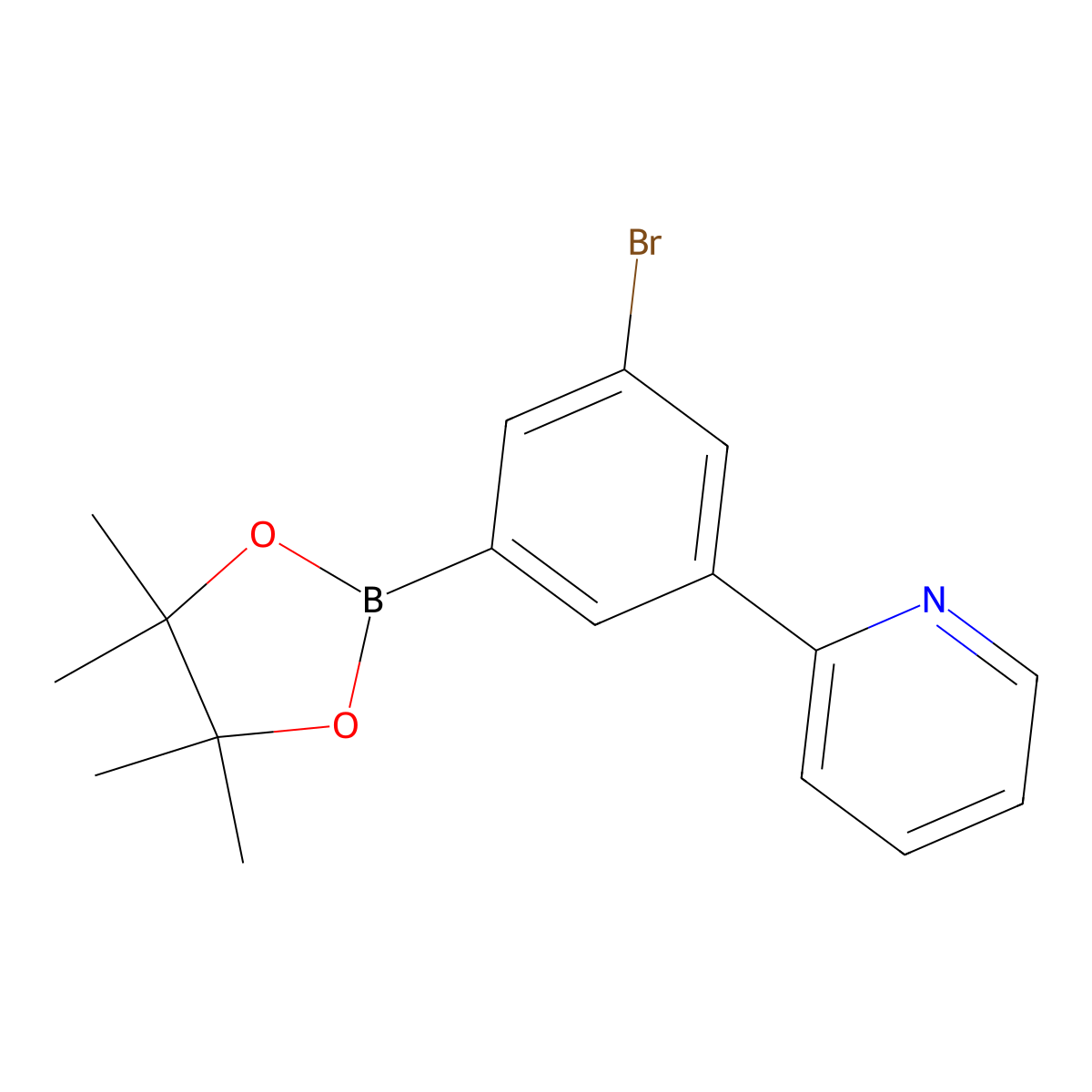 3-(Pyridin-2-yl)-5-bromophenylboronic acid pinacol ester molecular structure, CAS 2223051-78-1