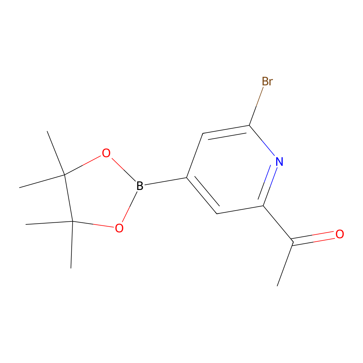 2-Bromo-6-(acetyl) molecular structure, CAS 2223051-91-8