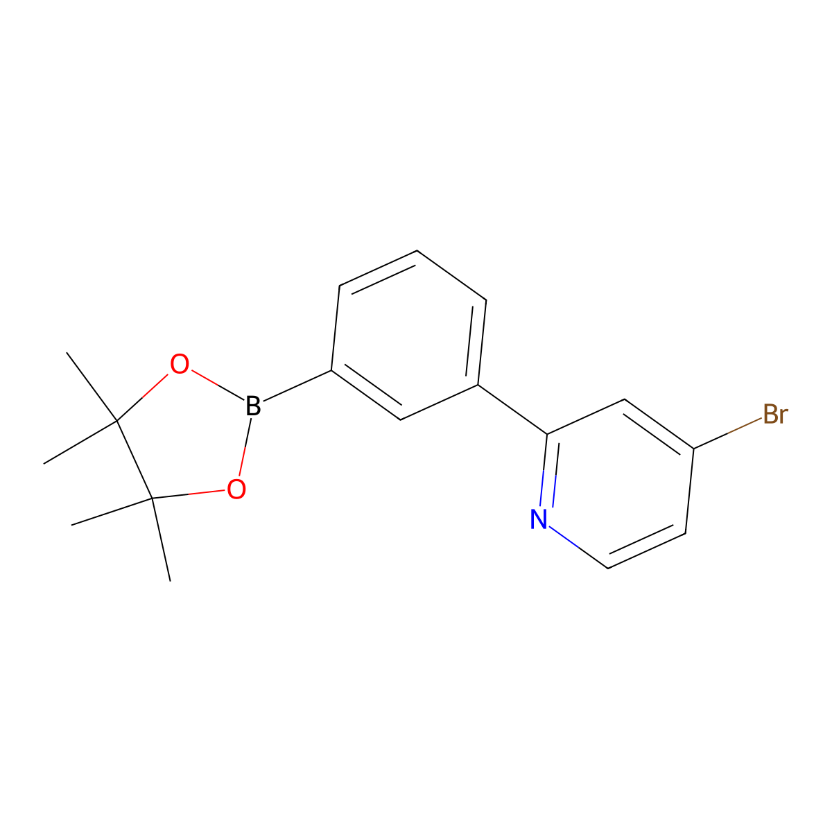 3-(4-Bromopyridin-2-yl)phenylboronic acid pinacol ester molecular structure, CAS 2223052-55-7