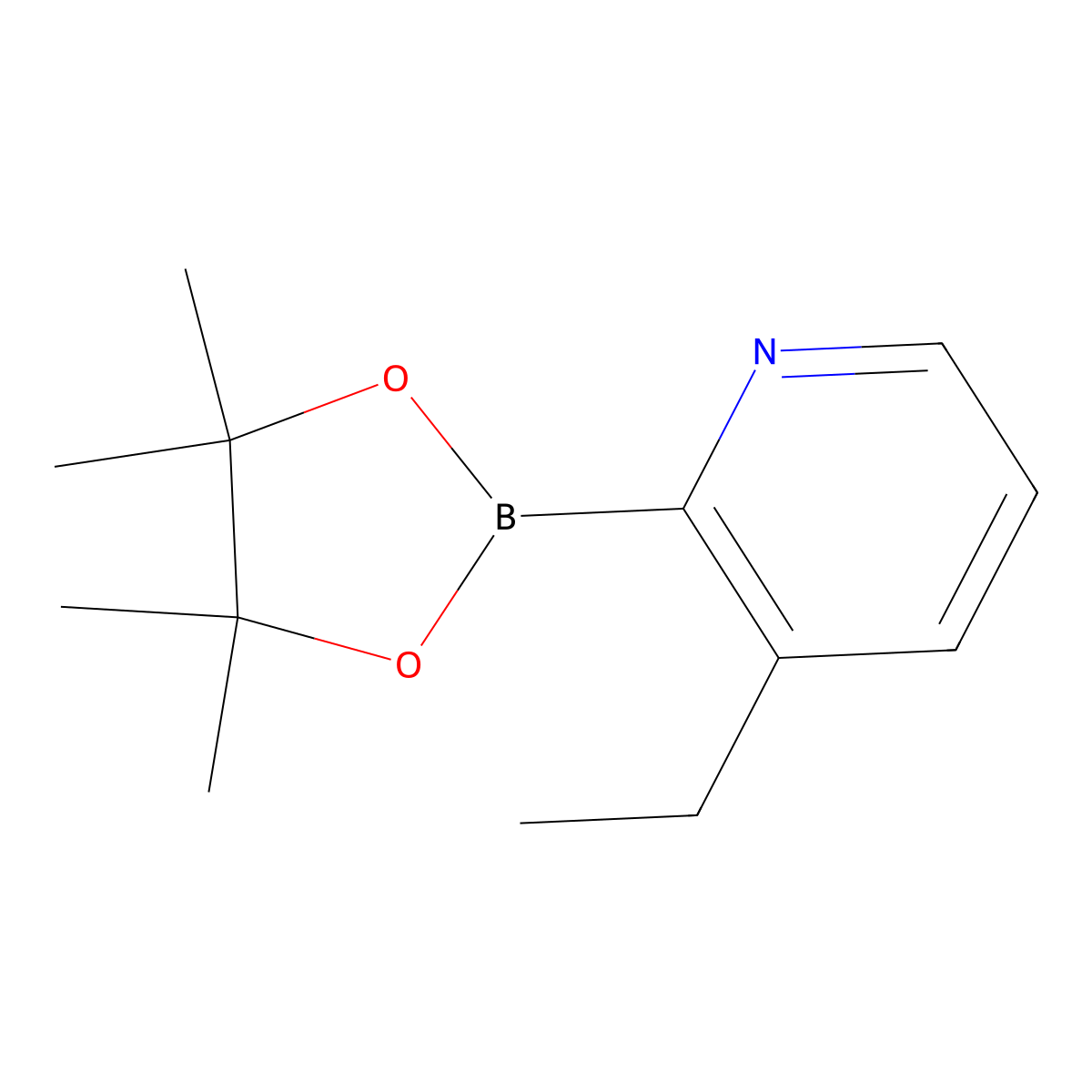 3-Ethylpyridine-2-boronic acid pinacol ester molecular structure, CAS 2223053-27-6