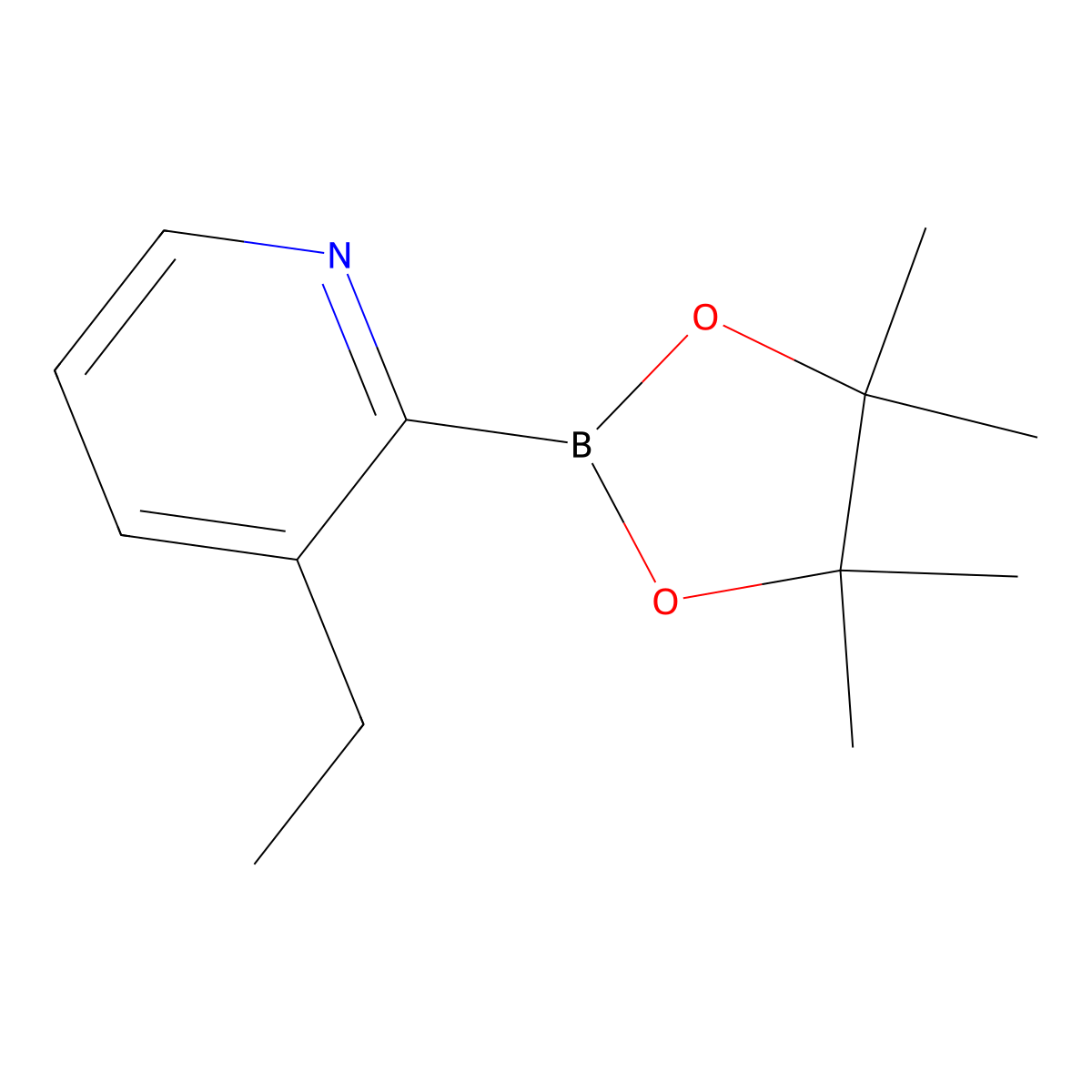 3-Ethylpyridine-2-boronic acid pinacol ester molecular structure, CAS 2223053-27-6