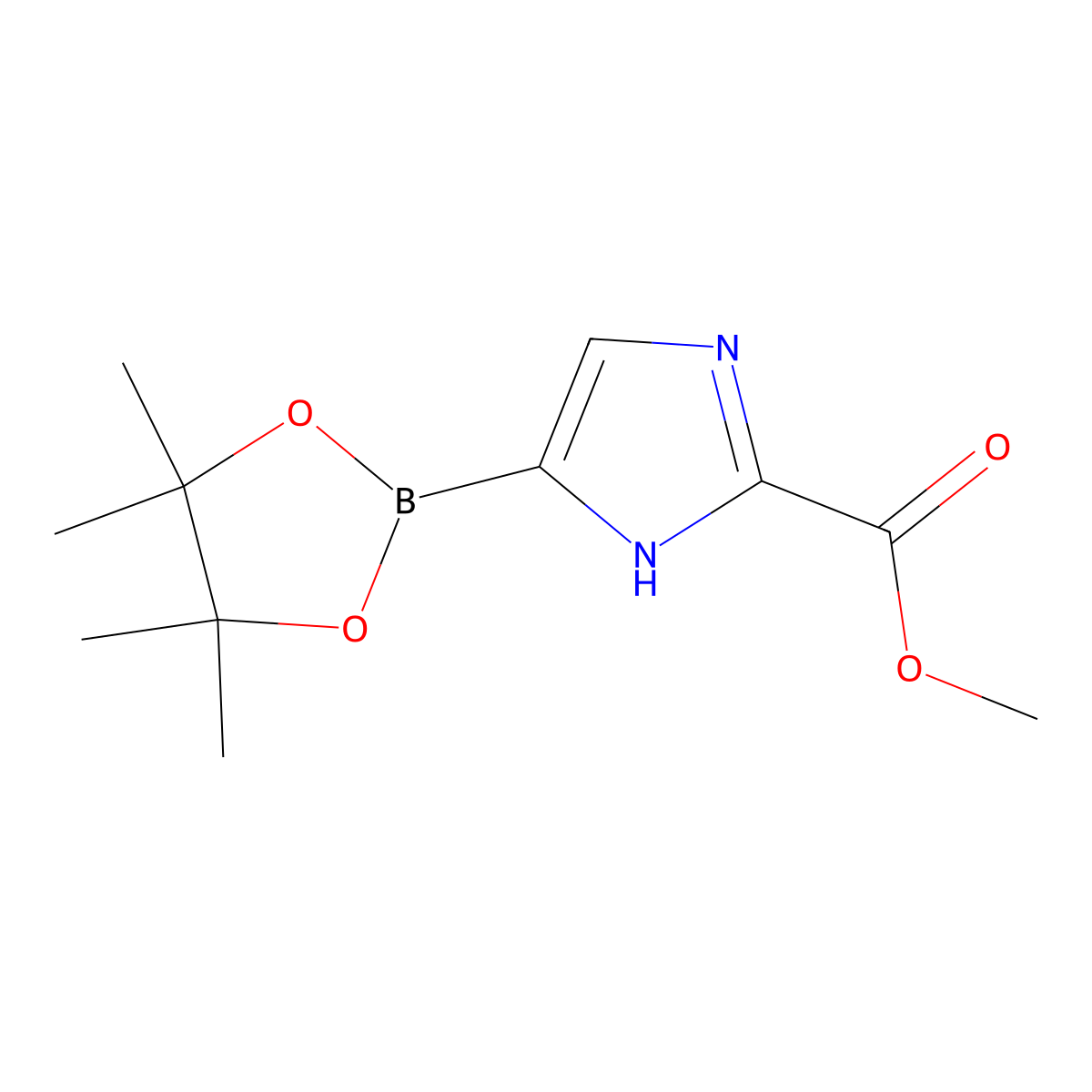 2-(Methoxycarbonyl)imidazole-4-boronic acid pinacol ester molecular structure, CAS 2223055-82-9