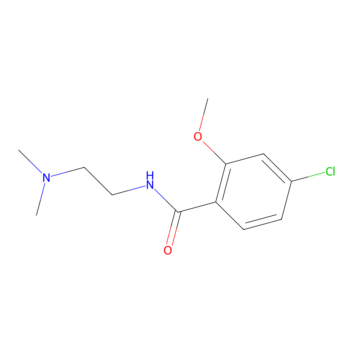 4-chloro-N-(2-(dimethylamino)ethyl)-2-methoxybenzamide molecular structure, CAS 2223059-72-9