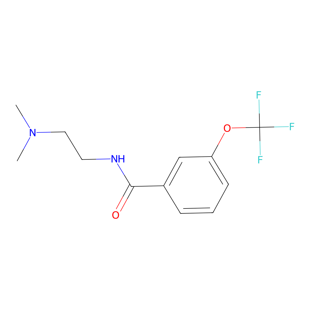 N-[2-(Dimethylamino)ethyl]-3-(trifluoromethoxy)benzamide molecular structure, CAS 2223059-82-1