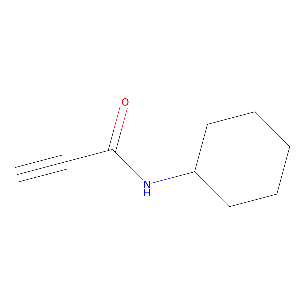 2-Propynamide, N-cyclohexyl- molecular structure, CAS 22231-08-9