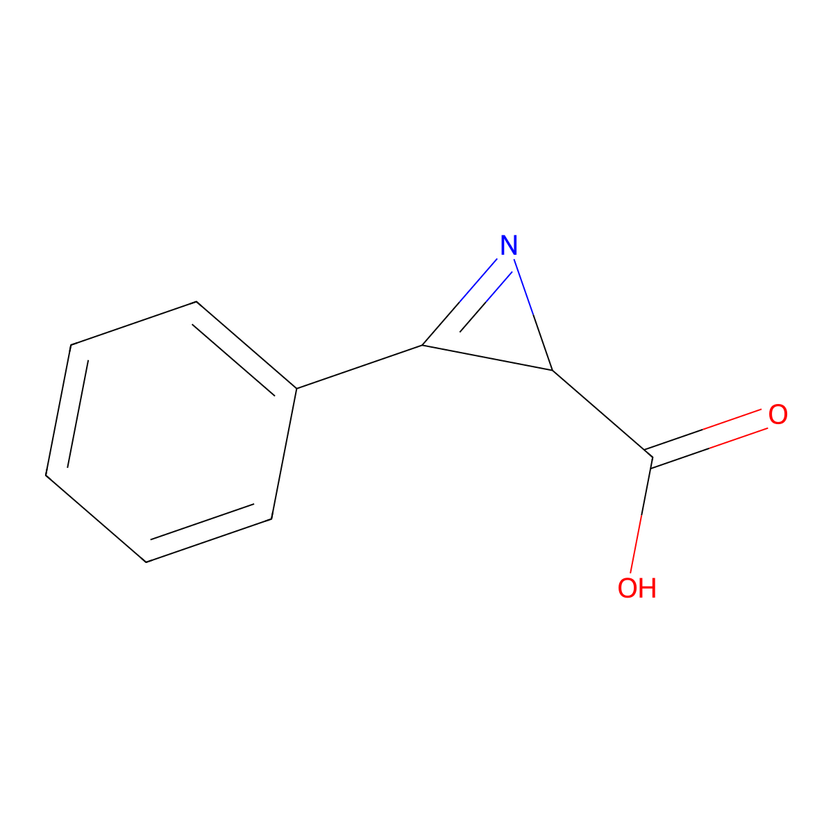 3-phenyl-2H-azirine-2-carboxylic acid molecular structure, CAS 2223101-36-6