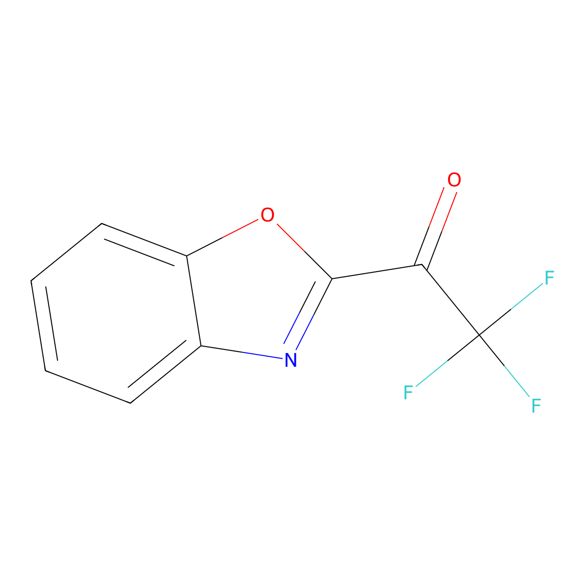 1-(1,3-Benzoxazol-2-yl)-2,2,2-trifluoroethan-1-one molecular structure, CAS 222313-83-9