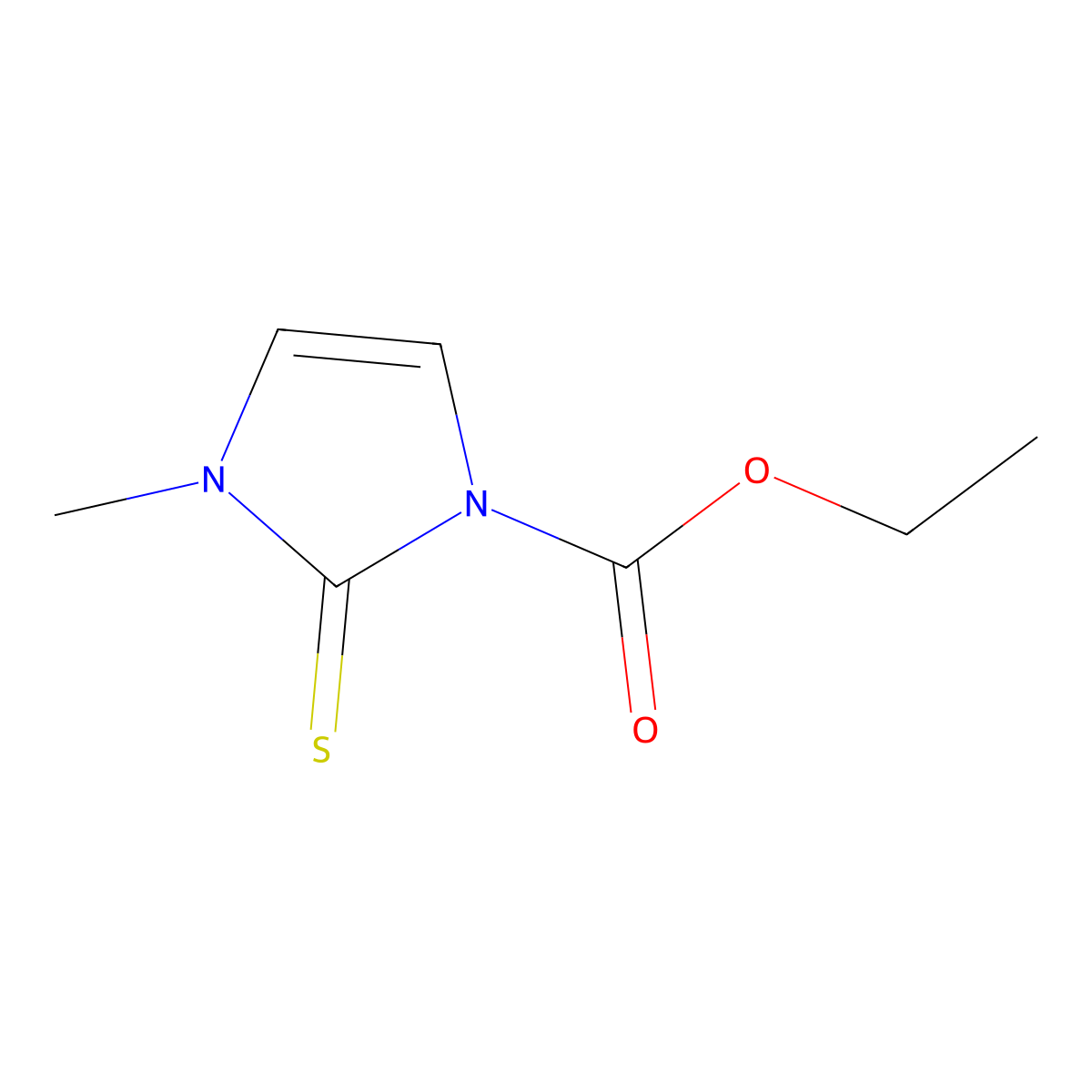 Carbimazole molecular structure, CAS 22232-54-8