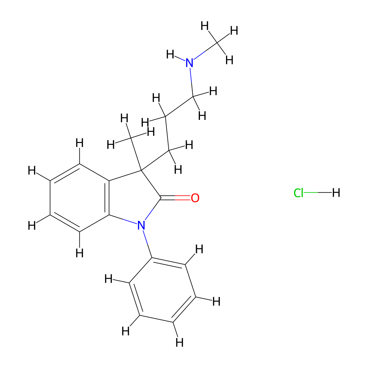 Amedalin Hydrochloride molecular structure, CAS 22232-73-1