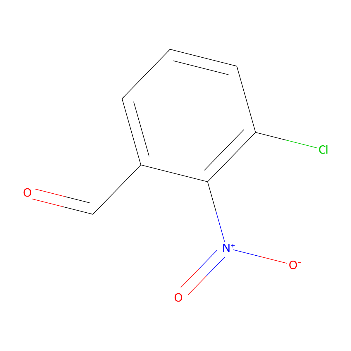 3-Chloro-2-nitrobenzaldehyde molecular structure, CAS 22233-52-9