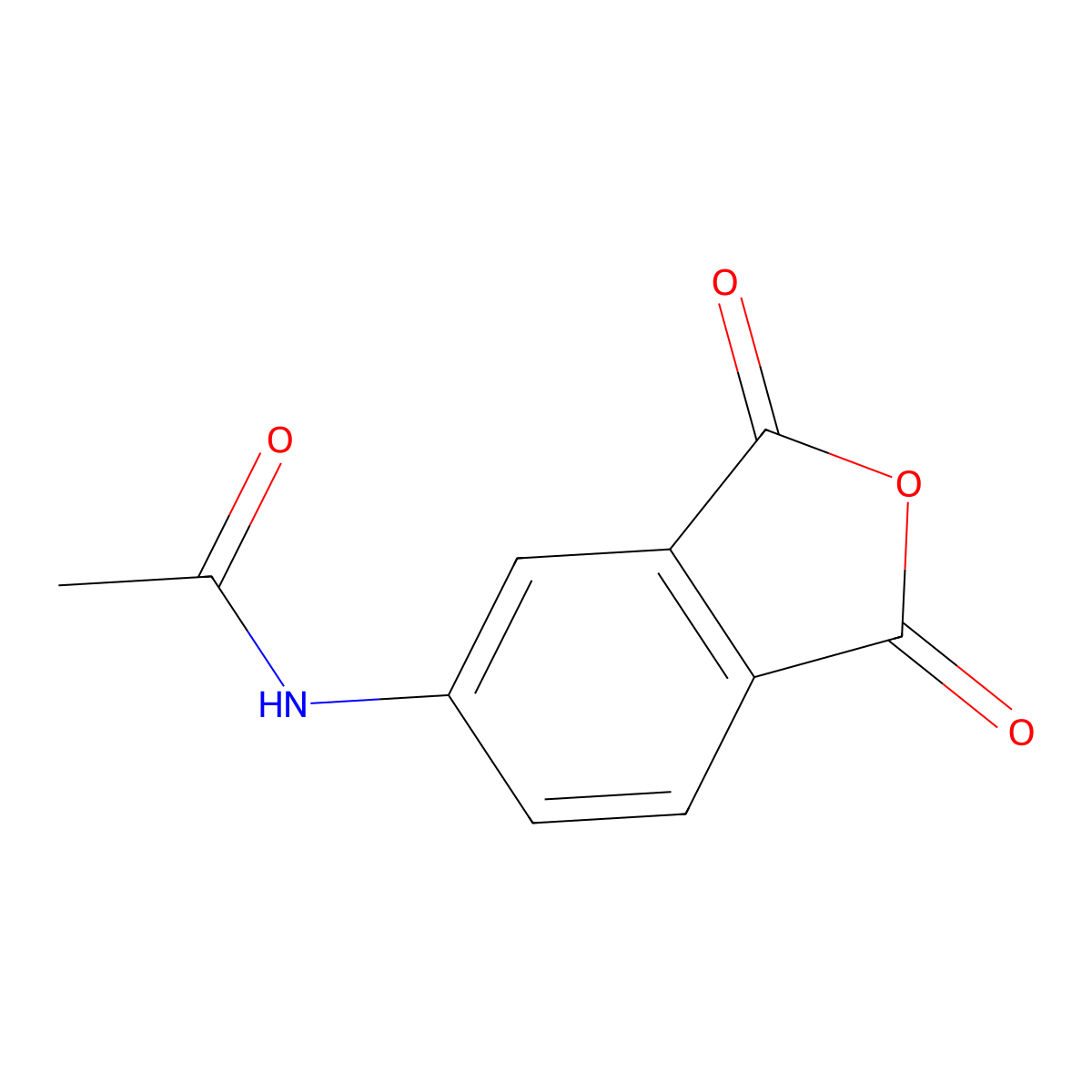 4-(Acetylamino)phthalic anhydride molecular structure, CAS 22235-04-7