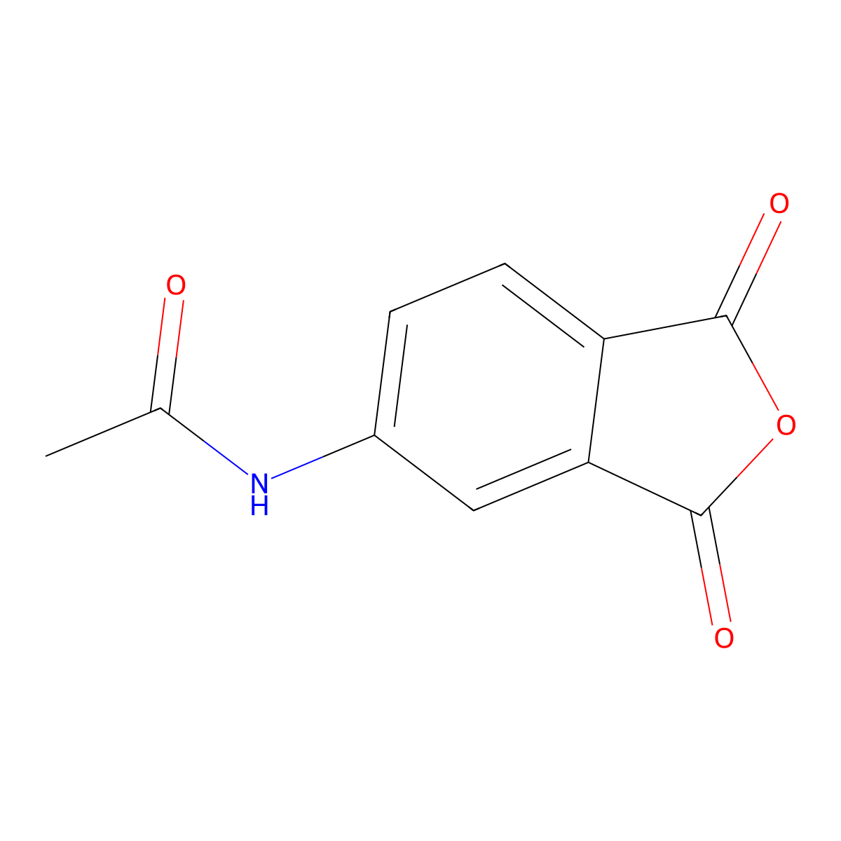 4-(Acetylamino)phthalic anhydride molecular structure, CAS 22235-04-7