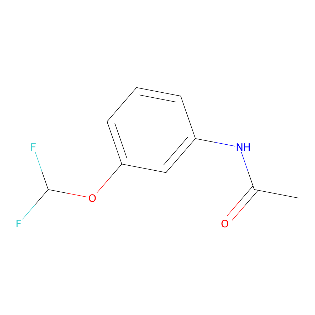 N-[3-(difluoromethoxy)phenyl]acetamide molecular structure, CAS 22236-09-5