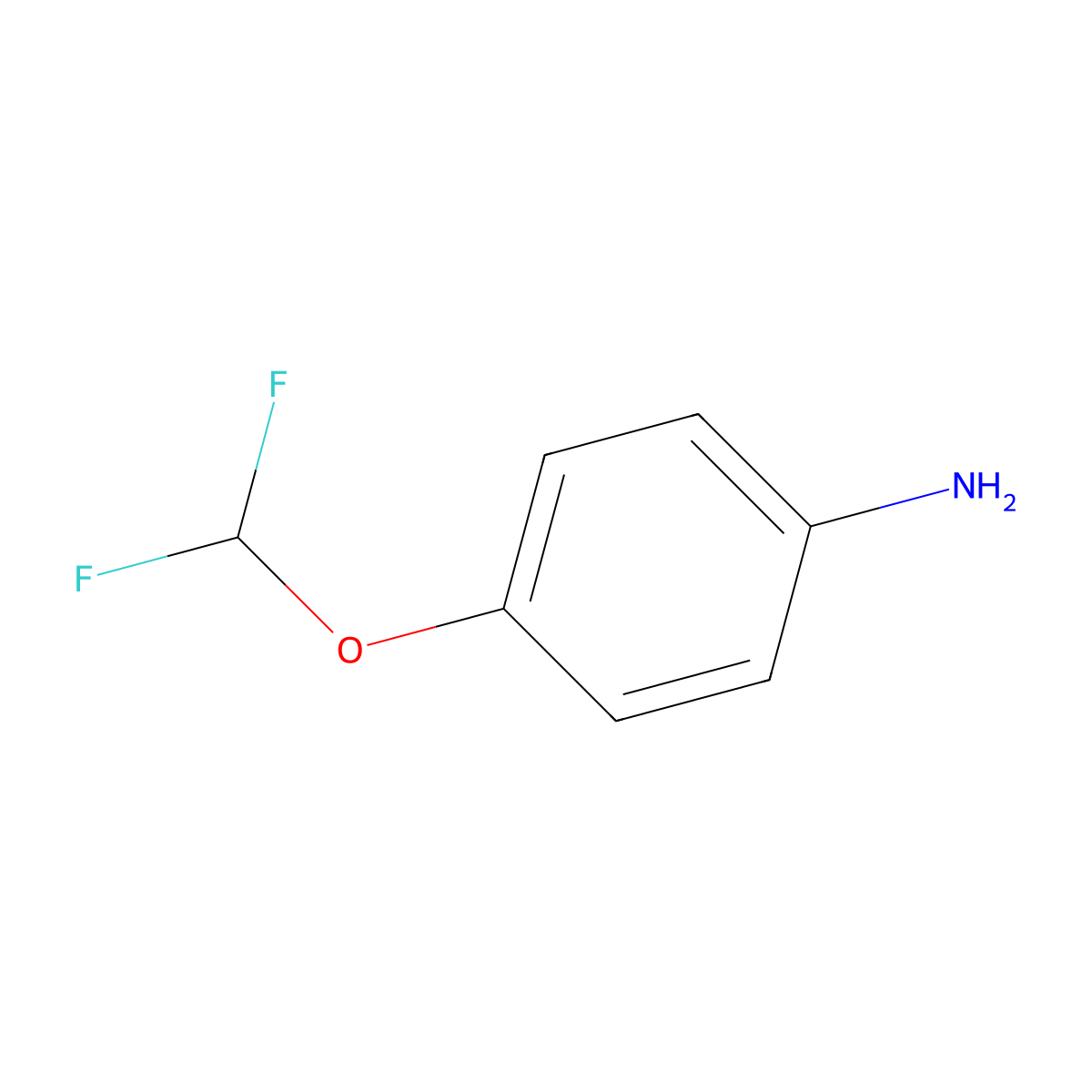 4-(Difluoromethoxy)aniline molecular structure, CAS 22236-10-8