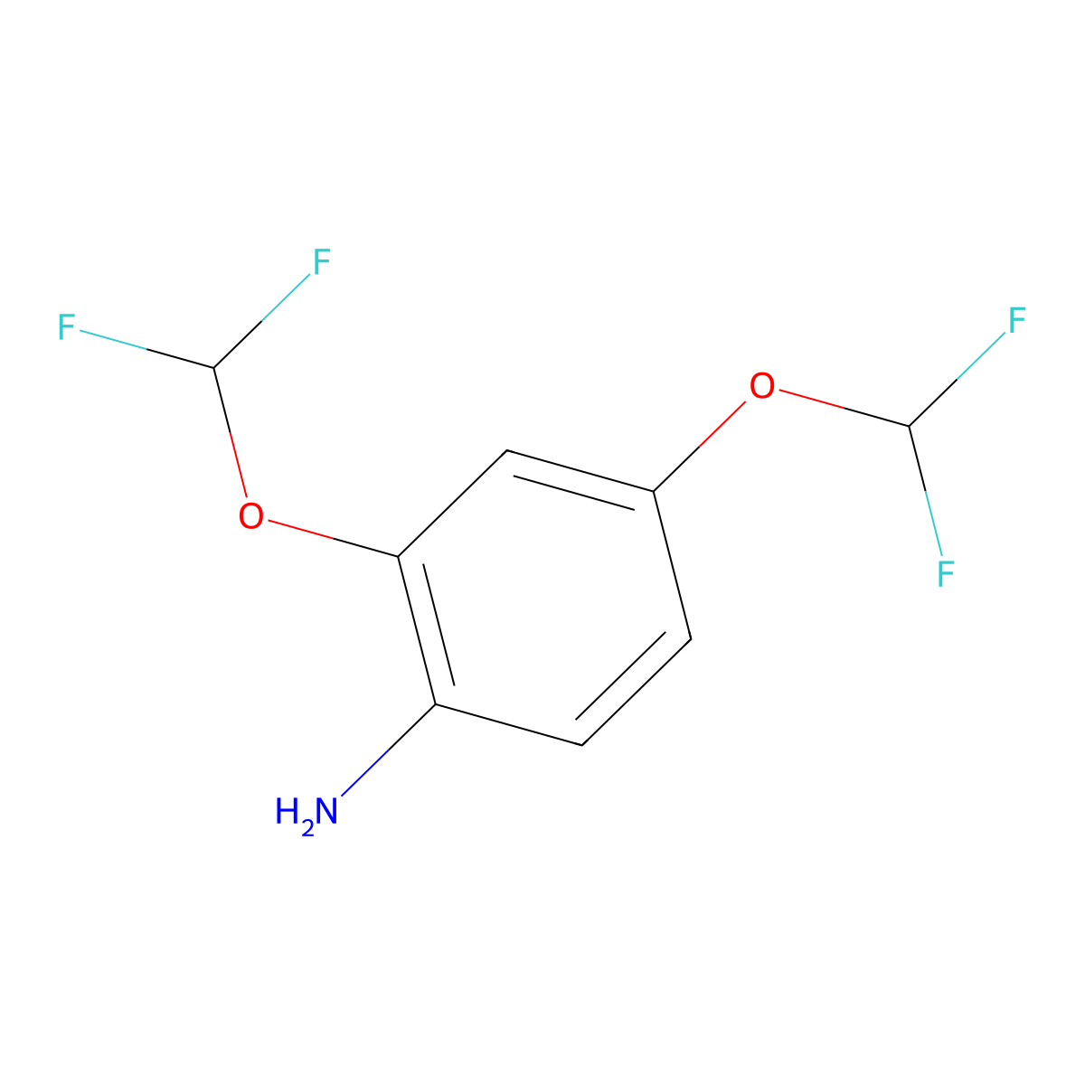 2,4-Bis(difluoromethoxy)aniline molecular structure, CAS 22236-14-2