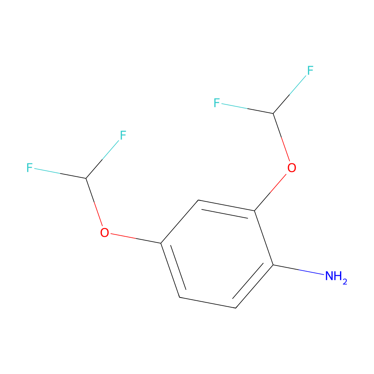 2,4-Bis(difluoromethoxy)aniline molecular structure, CAS 22236-14-2