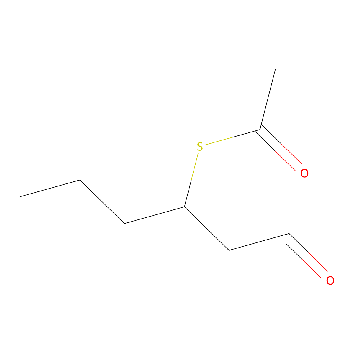 3-(Acetylsulfanyl)hexanal molecular structure, CAS 22236-44-8