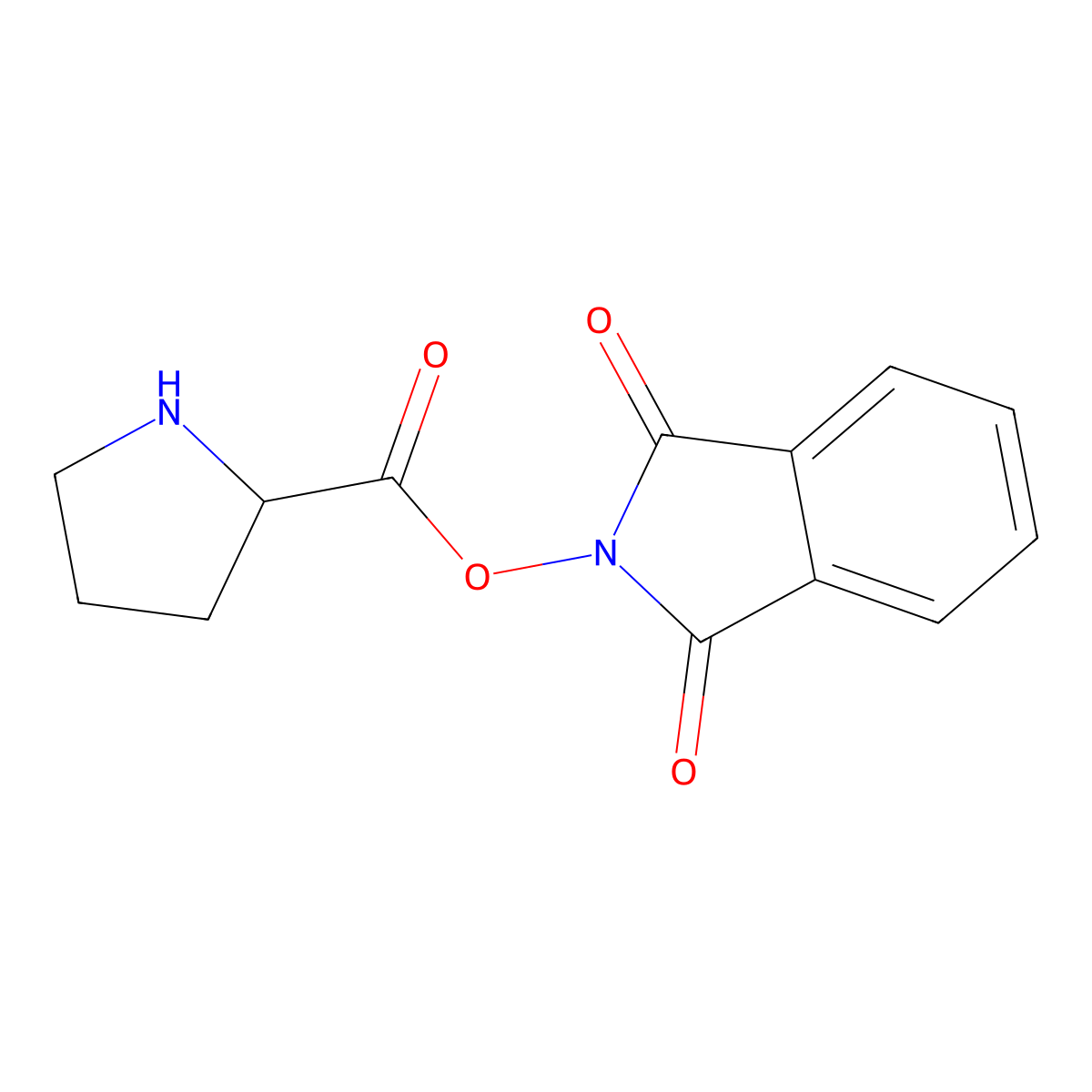 1,3-dioxo-2,3-dihydro-1H-isoindol-2-yl pyrrolidine-2-carboxylate molecular structure, CAS 2223673-36-5