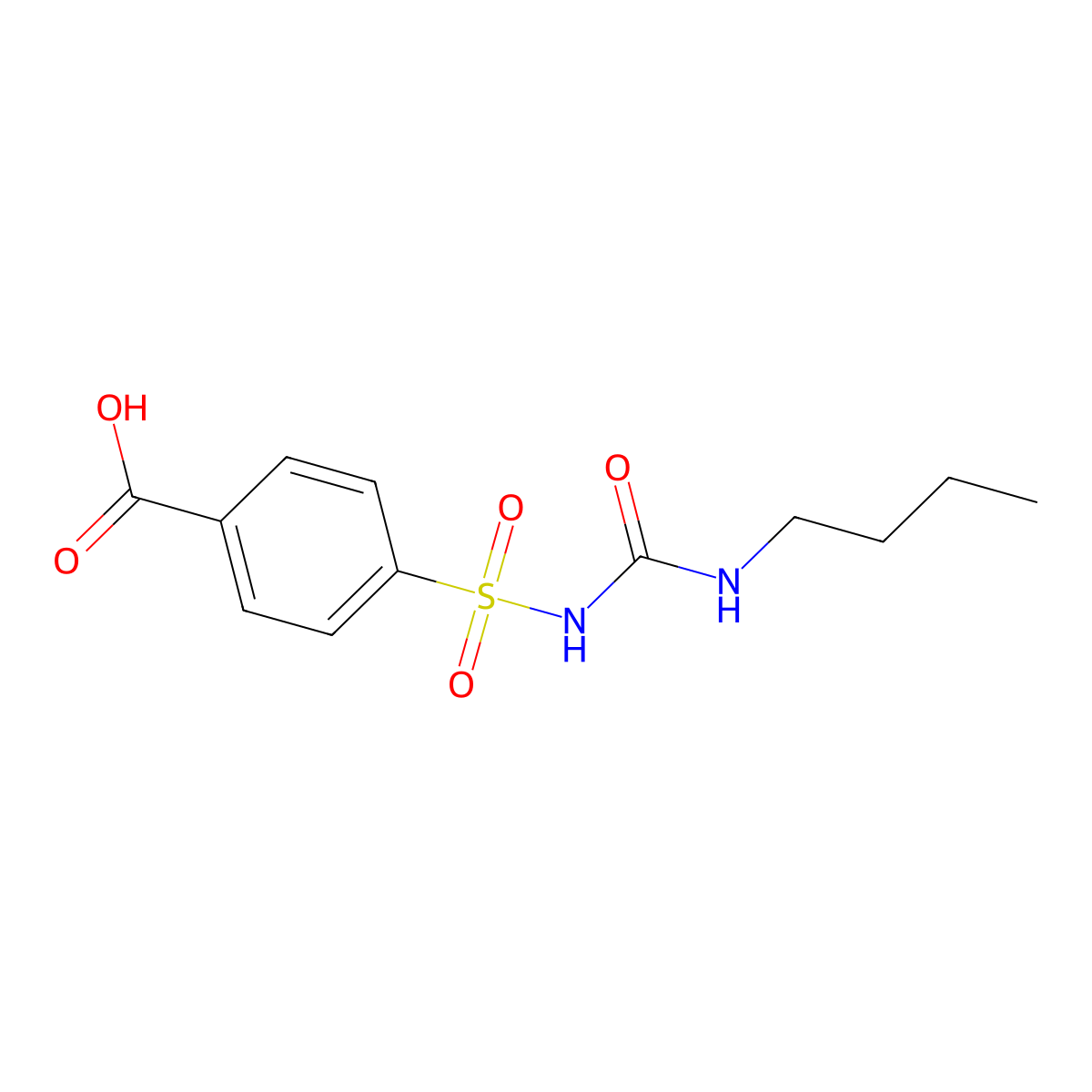 Carboxytolbutamide molecular structure, CAS 2224-10-4