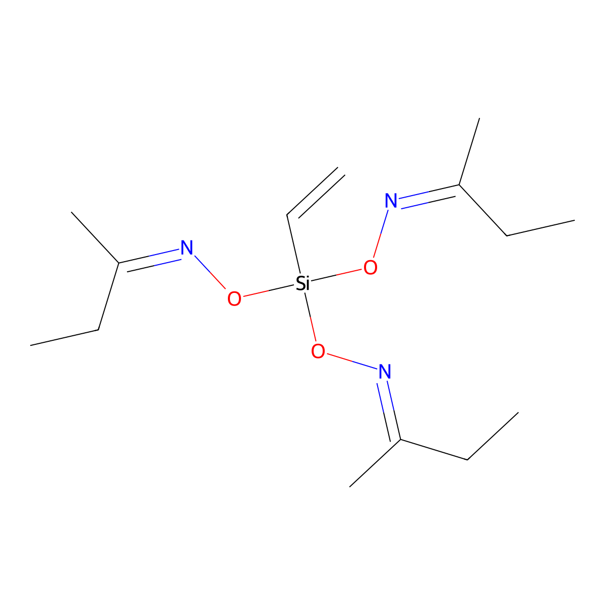 2-Butanone, O,O',O''-(ethenylsilylidyne)trioxime molecular structure, CAS 2224-33-1