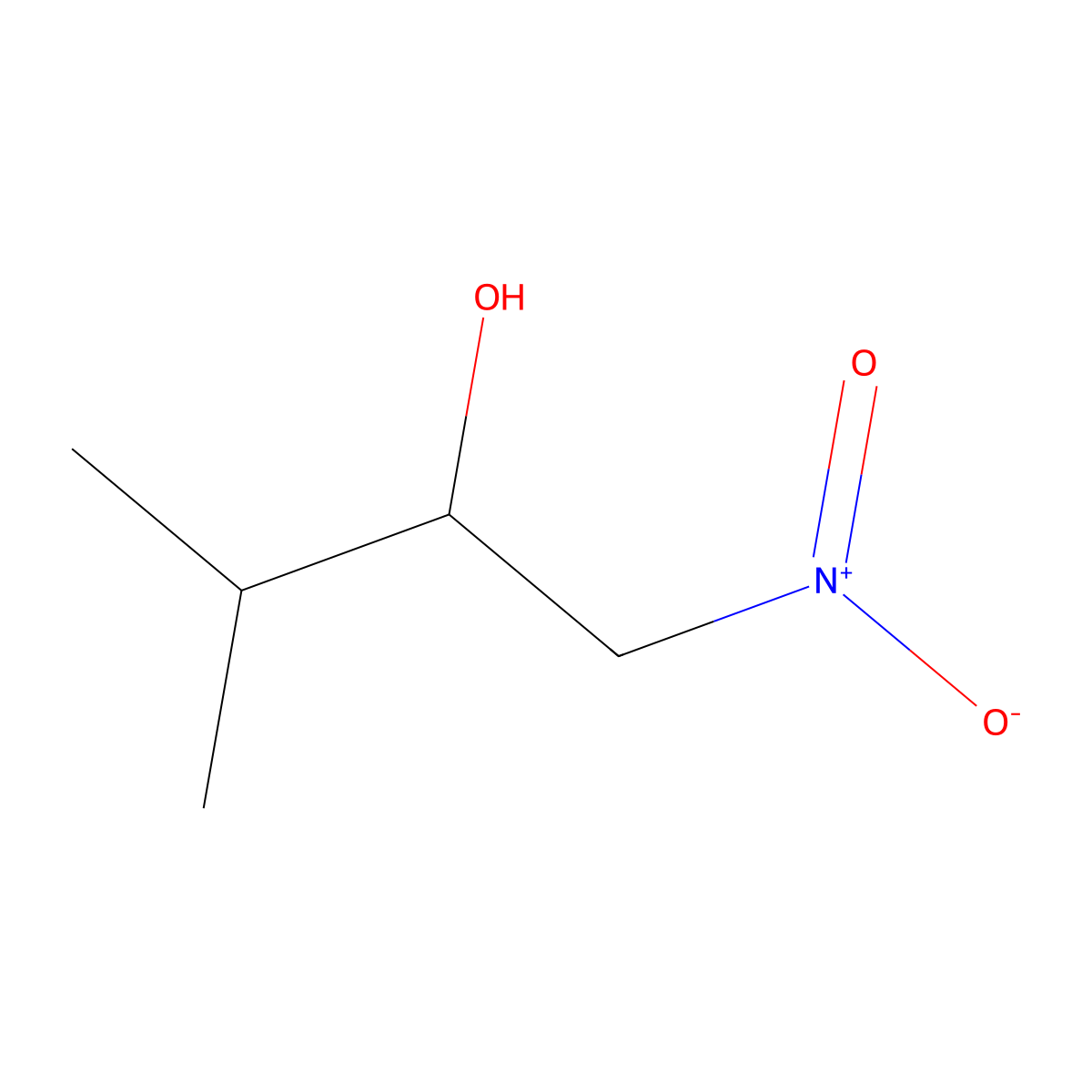 3-Methyl-1-nitrobutan-2-ol molecular structure, CAS 2224-38-6
