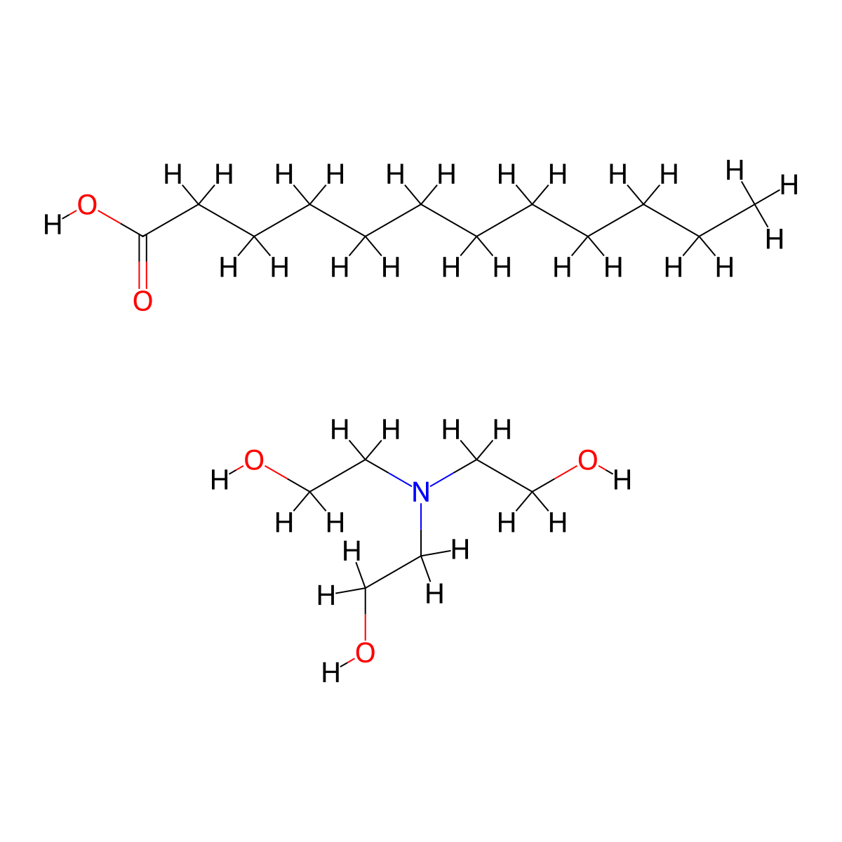 Triethanolamine Laurate molecular structure, CAS 2224-49-9